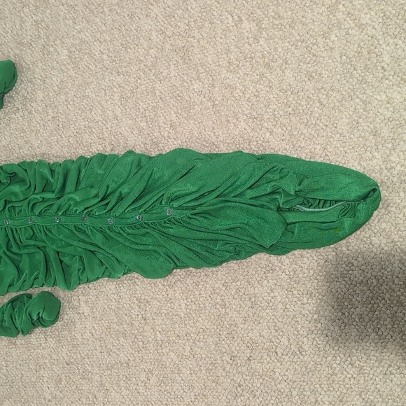 PLT Green Acetate Slinky Long Sleeve Ruched
Midaxi Shirt Dress - Picture 7 of 8